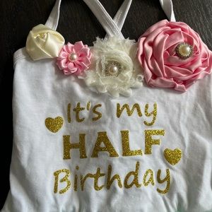 6 month half birthday outfit